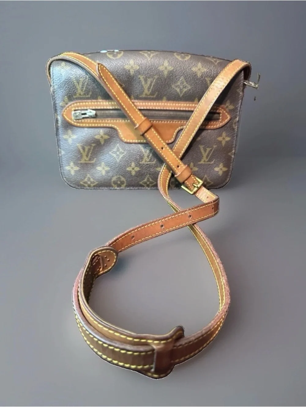LOUIS VUITTON Saint Germain 23 Monogram Canvas Brown Flap Crossbody Bag M51210